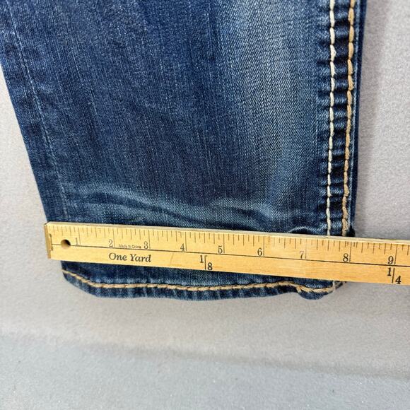 Rock Revival Jeans Women's 27 (4) Dark Blue Anja Boot Cut Preppy Western Bling - Picture 15 of 15